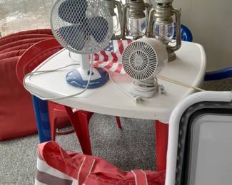 Childrens furniture, fans, lanterns