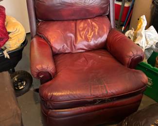 Great used leather recliner needs some TLC but a great chair