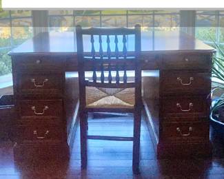 Solid large Desk with 7 drawers. All solid wood. Bottom 2 drawers are file drawers. $599