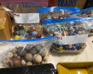 Clay & glass marbles