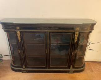 Antique Ebonized Gilt Credenza