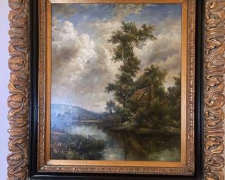 Vintage 24" x 20" Crewel