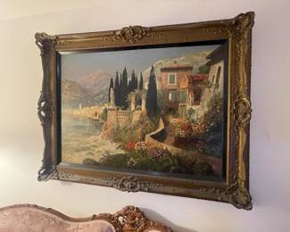 Alois Arnegger (1879-1963)Australian Academy of Fine Arts Vienna Most of his works are Amalfi Coast or Lake Como 48" x 35" Many Auction Records