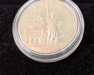 1986 Ellis Island Silver $1 Coin