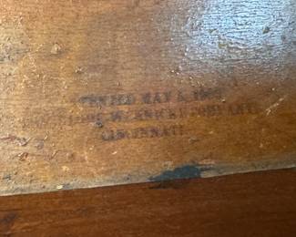 Detail of Original Stamped Globe Wernicke Label
