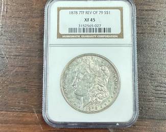 1878 Morgan Silver Dollar 7TF Reverse of 79 - NGC XF45