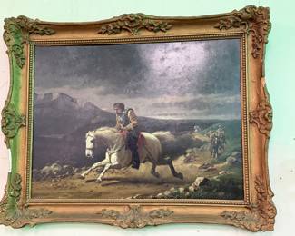 Original Oil on Canvas by Alfred de Prades - Renowned for his depictions of horses!