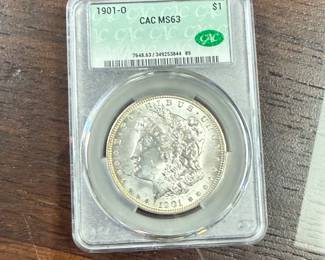 1901-O Morgan Silver Dollar - CAC MS63