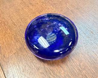 Glass Paperweight Signed "OBG 1996"