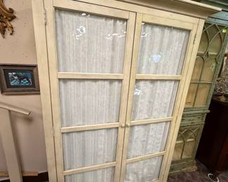 Large Cabinet w/ wavy glass by Hooker Furn.