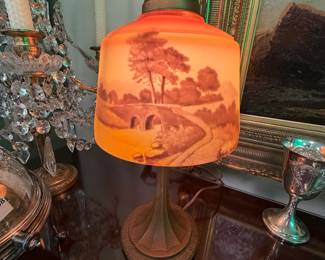Reverse Painted Lamp