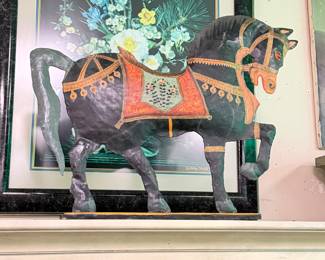 Large Decorative Metal Horse