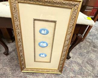 Set of 3 Framed Wedgwood Jasperware Miniature Plaques
