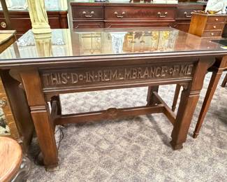 Antique Oak Communion Table