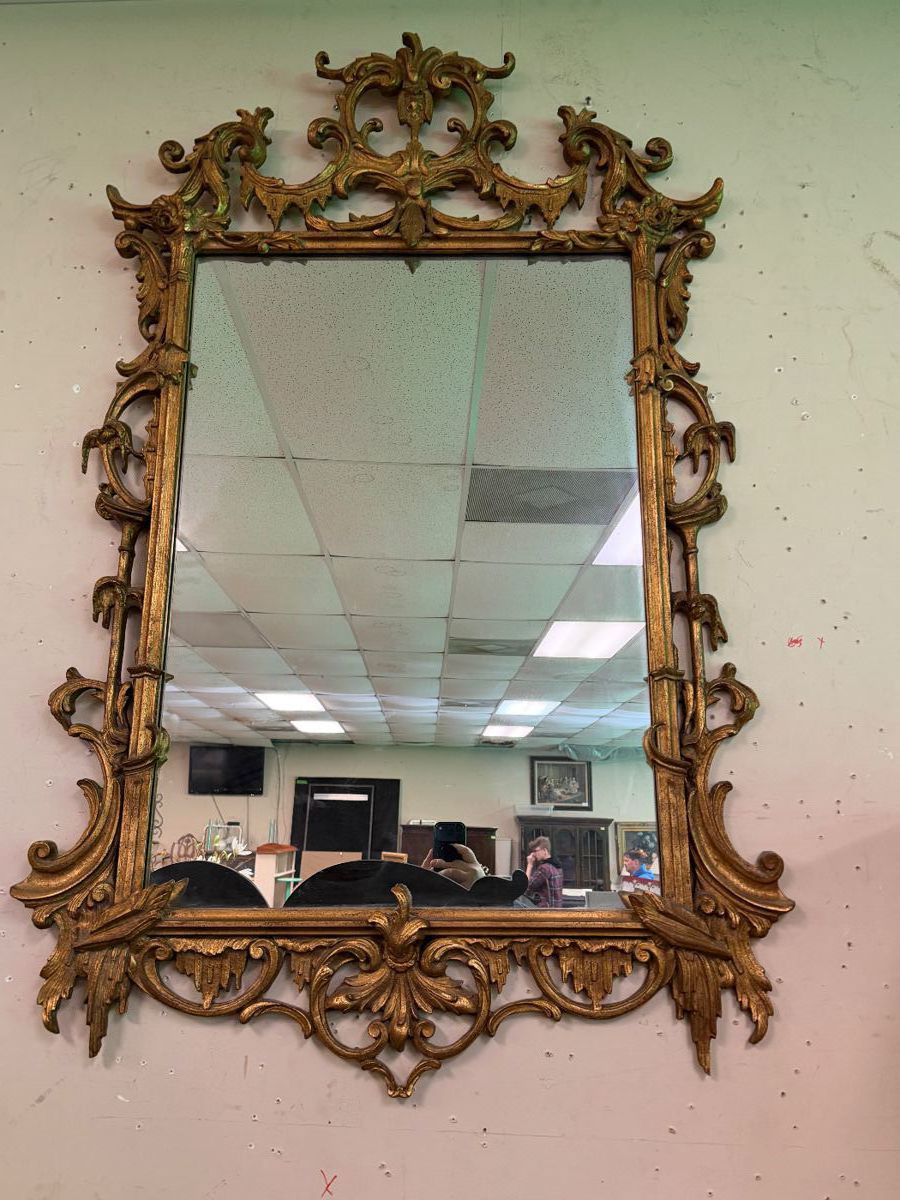 Carved Giltwood Mirror - Signed Friedman Bros. NY