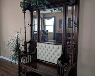 hall tree with bench