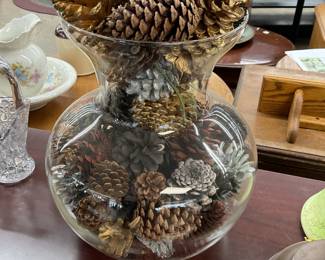 15” Tall Heavy Glass Vase 