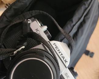 Pentax Camera and Camera Bag. 