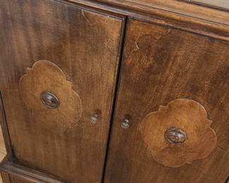 Vintage Art Deco Style Wooden Cabinet. 