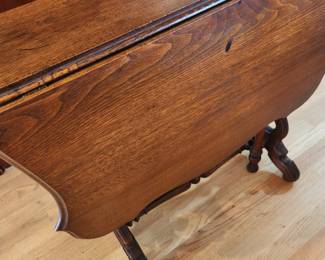 Fabulous Antique Fold Down Table with Gate Leg!