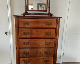 Antique Burr Walnut Chest of Drawers