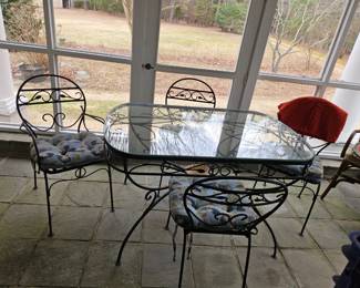 Wrought Iron Patio Set - Woodard?