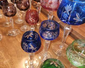 Bohemian crystal stemware