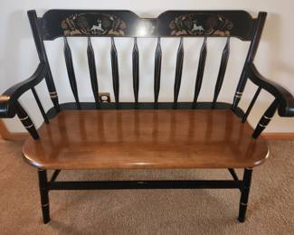 Vintage Ethan Allen painted bench