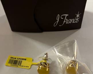 Yellow Stone Earrings $12.00