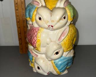 Rabbits Cookie Jar $10.00