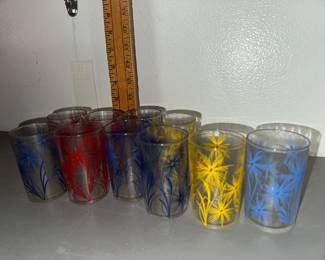10 Flower Juice Glasses $20.00
