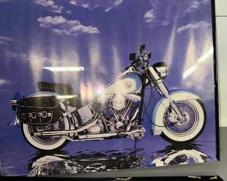#1 Harley Davidson Framed Poster (bottom of frame off) $8.00