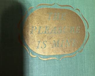 The Pleasure is Mine Book $4.00