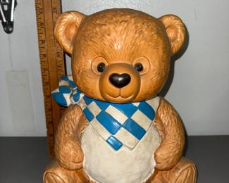 Teddy Bear Cookie Jar with Scarf $10.00