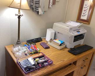 Desk and printer
