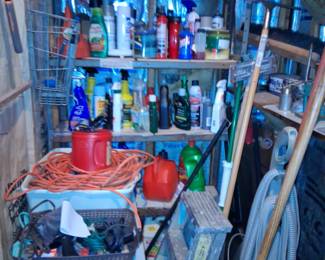 Cleaners and garden items 