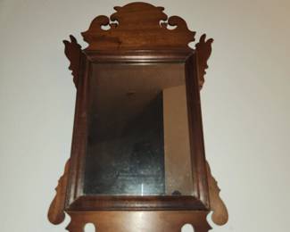Chippendale style mahogany wall mirror