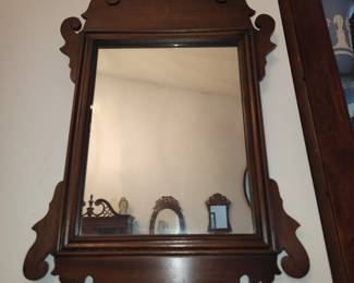Chippendale style mahogany wall mirror