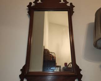 Chippendale style mahogany wall mirror