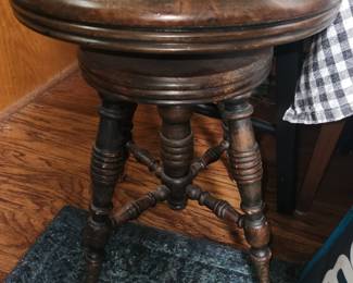 Antique piano stool
