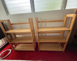 KVS096 Two Folding Wooden Shelves
