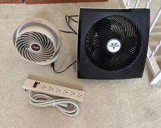 KVS092 - Vornado Fans (2) + Power Strip