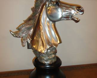 VERY Heavy Brunel Italy Silver Plated Horse Bust