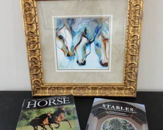 3 Nobles Equine Abstract Art by Maria Baldwin 