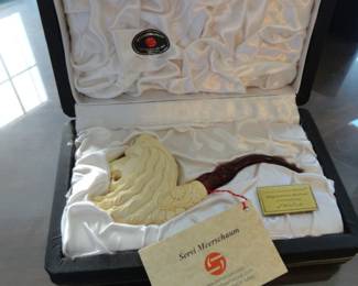 Meerschaum Pipe - The word means magnesium hydogensilicate and this mineral is very light weight. A shoemaker from Turkey made the first one but then Vienna because the most popular and famous place.