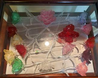 Waterford Crystal long stem roses