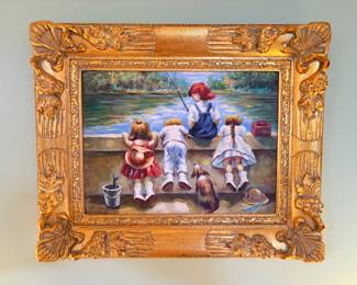 A. Claude "Children Fishing" painting 