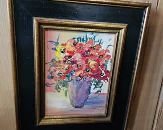 Original Oil on canvas flowers