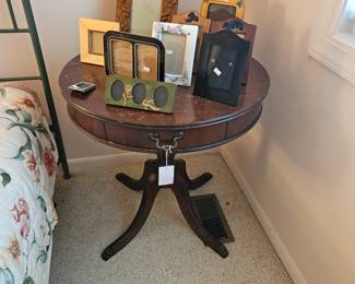Antique Drum Table with various frames