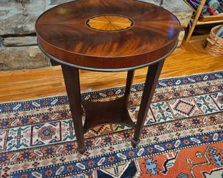 Heckman solid Inlaid Mahogany oval table